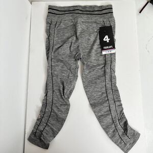 NWT Four Laps FourLaps Aero Seamless Legging Grey Heather Ruched Leg #399